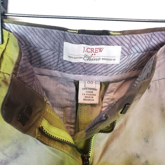 Lime Banana Tie Dyed J.Crew Festival Shorts Sz: 00 - Picture 3 of 5